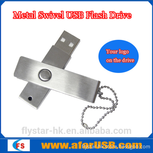 Swivel / Twist metal USB stick with good print/engrave area for effective brand exposure